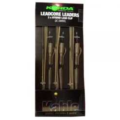 Korda Leadcore Leaders Hybrid Lead Clip QC Swivel Gravel Brown