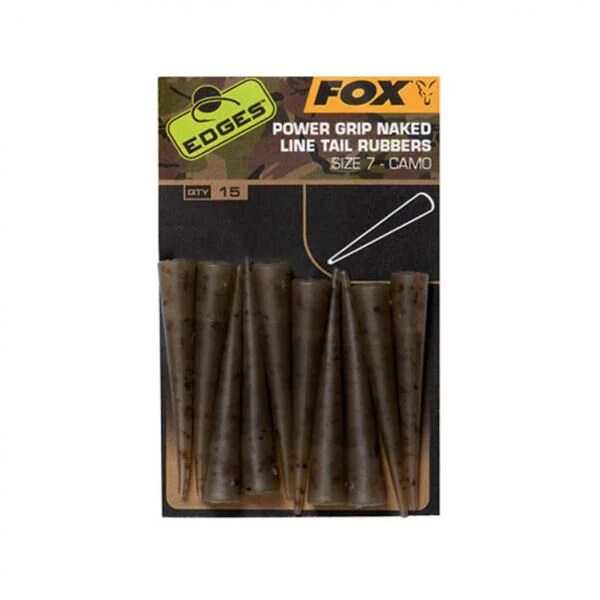 Fox Edges Camo Power Grip Naked Line Tail Rubbers Size7