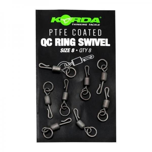 Korda PTFE Coated QC Ring Swivel Size 8 4 Korda PTFE Coated QC Ring Swivel Size 8 - Afbeelding 2