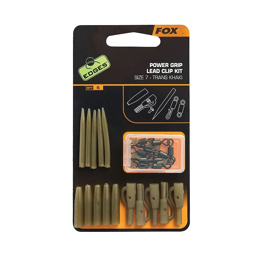 Fox Edges Power Grip Lead Clip Kit Size 7 3 Fox Edges Power Grip Lead Clip Kit Size 7